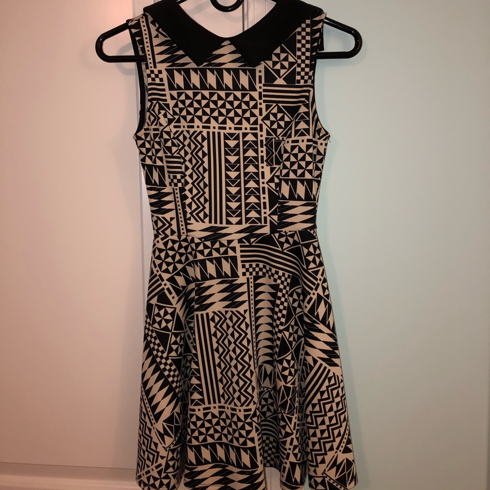 Skater print dress.